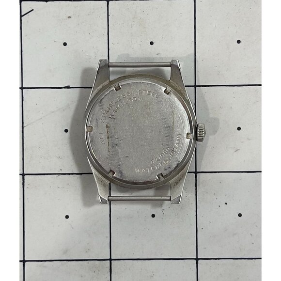 Vintage HAMILTON Avirex #921980 Military Style Wrist Watch C.1979 RARE Khaki - Picture 8 of 12